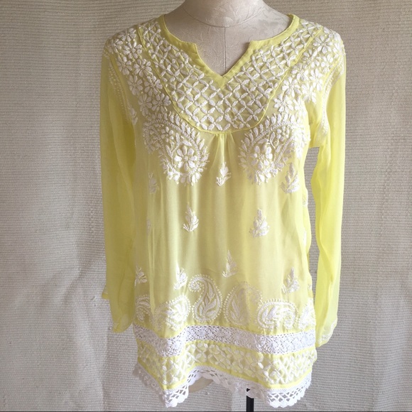 Vintage Tops - Vintage 70s 8 French Peasant Shabby Chic Blouse